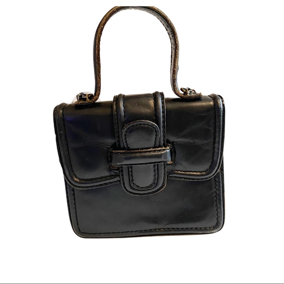 VINTAGE - MINI LEATHER SATCHEL BAG - Picture 10 of 10